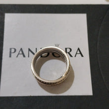 Load image into Gallery viewer, Pandora Sterling Silver Entwined Ring with Zirconia 190919cz, size 56