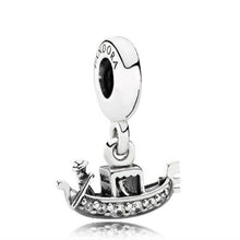 Load image into Gallery viewer, Pandora Sterling Silver Gondola Dangle Travel Bead with Clear Zirconia -791143cz