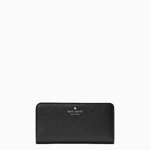 Load image into Gallery viewer, Kate Spade Bailey Large Slim Pebbled Leather Bifold Wallet, Black