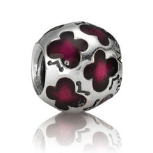 Load image into Gallery viewer, Pandora Retired Purple Enamel Butterfly with Sterling Silver Bead - 790438EN07