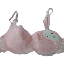 Load image into Gallery viewer, GYCL Ultrathin Underwire Push Up 3/4 Lace Bra, Pink, size Small 34B
