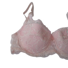Load image into Gallery viewer, GYCL Ultrathin Underwire Push Up 3/4 Lace Bra, Pink, size Small 34B