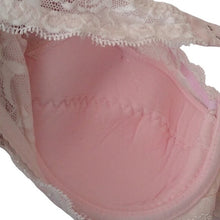 Load image into Gallery viewer, GYCL Ultrathin Underwire Push Up 3/4 Lace Bra, Pink, size Small 34B