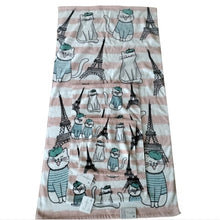 Load image into Gallery viewer, Kassafina Home Collection Laughing French Kitty Bath + Hand Towels, Washclot…