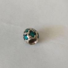 Load image into Gallery viewer, Pandora Retired Teal Enamel Butterfly with Sterling Silver Bead - 790438EN08