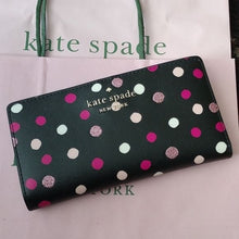 Load image into Gallery viewer, Kate Spade Staci Glimmer Dot Large Printed Card Case Wallet