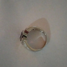 Load image into Gallery viewer, Sterling Silver Amethyst, Opal + CZ Ring Turkish Designer AK Atasay Kuyamculuk, size 8