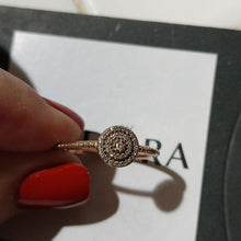 Load image into Gallery viewer, Pandora Rose™ Radiant Elegance Ring with Clear Zirconia - 180986CZ, Size 9