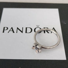 Load image into Gallery viewer, Pandora Ster Silver Cherry Blossom Stackable Ring w/ Pink Enamel - 190879EN40