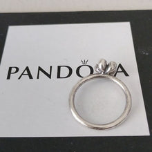 Load image into Gallery viewer, Pandora Ster Silver Cherry Blossom Stackable Ring w/ Pink Enamel - 190879EN40