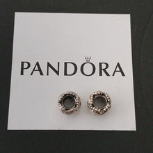 Load image into Gallery viewer, Pandora Sterling Silver Heart Spacer Charm Retired 790448, Set of 2