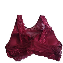 Load image into Gallery viewer, Candie's Long Lace Padded Bra, Tibetan Red, Medium