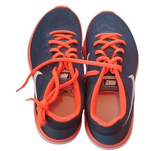 Load image into Gallery viewer, Nike Flex Running Athletic Shoes, 6Y, Dark Grey/White/Total Orange