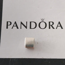 Load image into Gallery viewer, Pandora Sterling Silver Open Letter E Alphabet Charm with Heart Pattern - 797459