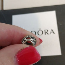 Load image into Gallery viewer, Pandora Sterling Silver Galaxy Openwork Charm with Clear Zirconia - 791388cz