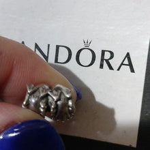 Load image into Gallery viewer, Pandora Sterling Silver Swan Embrace Animal Bead with 14K Gold Crown - 791189