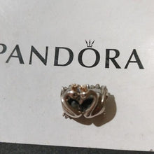 Load image into Gallery viewer, Pandora Sterling Silver Swan Embrace Animal Bead with 14K Gold Crown - 791189