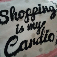 Load image into Gallery viewer, Kassafina Home "Shopping is My Cardio" Lux Goods Bath + Hand Towels, Wash…
