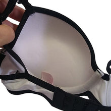 Load image into Gallery viewer, Candie's Padded Push-Up Bra, White + Black, Size 32A