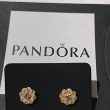 Load image into Gallery viewer, Pandora Sterling Silver Blooming Dahlia Flower Stud Earrings 290678nbp