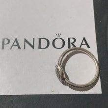 Load image into Gallery viewer, Pandora Sterling Silver Radiant Elegance Ring w/Clear Zirconia 190986CZ Size 52