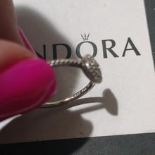 Load image into Gallery viewer, Pandora Sterling Silver Radiant Elegance Ring w/Clear Zirconia 190986CZ Size 52
