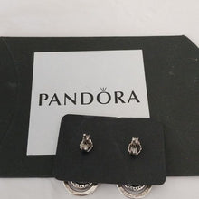Load image into Gallery viewer, Pandora Sterling Silver Circles Drop Earrings w/ Clear Zirconia - 296296cz