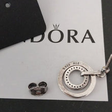 Load image into Gallery viewer, Pandora Sterling Silver Circles Drop Earrings w/ Clear Zirconia - 296296cz