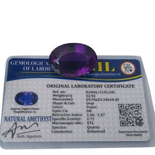 Load image into Gallery viewer, Loose Oval Amethyst Gemstone GIL Certified 52.92 Cts.