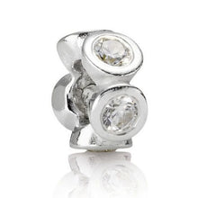 Load image into Gallery viewer, Pandora Retired Sterling Silver Lights Spacer with Clear Zirconia - 790226CZ