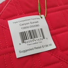 Load image into Gallery viewer, Vera Bradley Triple Compartment Travel Bag, Canyon Sunset Red
