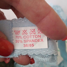 Load image into Gallery viewer, GYCL Classic Ultrathin Underwire Push Up 3/4 Lace Bra, Baby Blue, size Large 38B