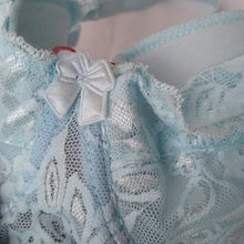 Load image into Gallery viewer, GYCL Classic Ultrathin Underwire Push Up 3/4 Lace Bra, Baby Blue, size Large 38B