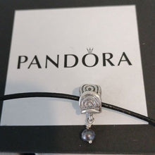 Load image into Gallery viewer, Pandora Retired Sterling Silver Oxy Swirl Dangle with Green Pearl - 790281GRP