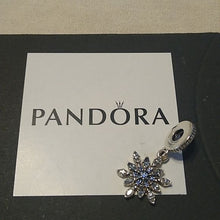 Load image into Gallery viewer, Pandora Crystallized Snowflake Dangle Charm 791761NBLMX 925 ALE