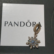 Load image into Gallery viewer, Pandora Crystallized Snowflake Dangle Charm 791761NBLMX 925 ALE