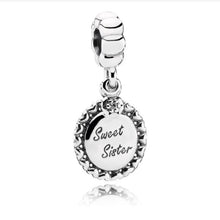 Load image into Gallery viewer, Pandora Sweet Sister Sterling Silver Dangle Charm 791126cz