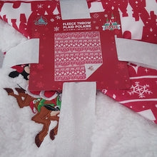 Load image into Gallery viewer, Disney Parks Mickey + Minnie Holiday Fleece Throw Blanket, 50" x 60"