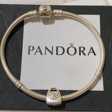 Load image into Gallery viewer, Pandora 7.0" Snake Chain Bracelet & Pretty Purse charm 790309