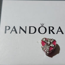 Load image into Gallery viewer, Pandora Retired Sterling Silver Gift of Love Heart Charm 792047cz