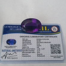 Load image into Gallery viewer, Loose Oval Amethyst Gemstone GIL Certified 52.92 Cts.
