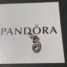Load image into Gallery viewer, Pandora Retired Sterling Silver Number Six Dangle with Clear Zirconia - 791344CZ