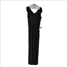 Load image into Gallery viewer, LAUNDRY BY SHELLI SEGAL womens Matte Jersey Shoulder Tie Jumpsuit, Black size 2