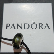 Load image into Gallery viewer, Pandora Black and White Polka Dot Charm 790603