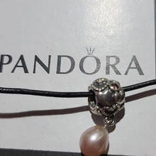 Load image into Gallery viewer, Pandora Sterling Silver Pearl of Hearts Dangle w/Rose Freshwater Pearl 791017pnp