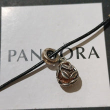 Load image into Gallery viewer, Pandora Sterling Silver Laurel Leaves Charm w/ Champagne Zirconia - 791407ccz