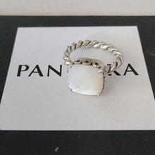 Load image into Gallery viewer, Pandora Sterling Silver Mother of Pearl Sincerity Path Ring - 190828MP 6.5