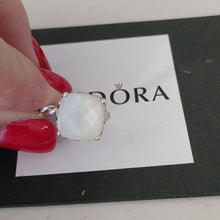 Load image into Gallery viewer, Pandora Sterling Silver Mother of Pearl Sincerity Path Ring - 190828MP 6.5