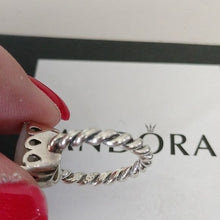 Load image into Gallery viewer, Pandora Sterling Silver Mother of Pearl Sincerity Path Ring - 190828MP 6.5