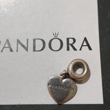 Load image into Gallery viewer, Pandora Sterling Silver Australian Heart Flag Travel Dangle Bead - 791415ENMX